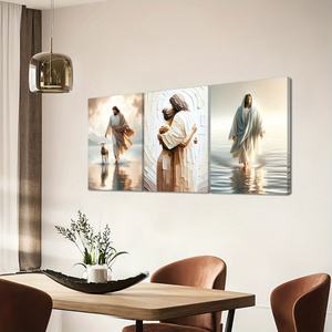 Inspiration chrétienne toile mur Art cadre en bois impression haute définition décoration de la maison édifiante foi jésus peintures - Product Image 2