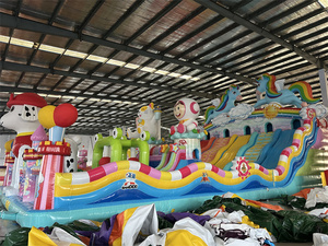 הכי פופולרי לילדים משחקים בחוץ מתנפחים תינוק טרמפולינה עם שקופיות עבור פארק שעשועים - Product Image 3