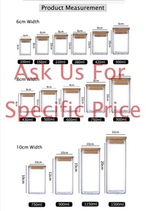 Vorratsdosen Glas Aufbewahrungsglaser Luftdicht Vorratsglas mit Holzdecke zur Spaghetti Aufbewahrung - Product Image 6