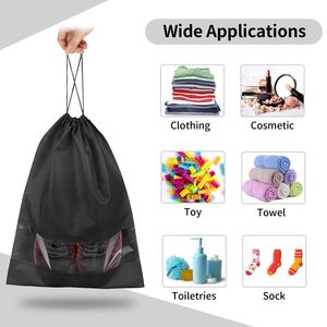 Sac de rangement non tissé personnalisé Sac de transport portable Organisateur pour accessoires de chaussures Grande capacité Sac à chaussures de voyage durable - Product Image 4