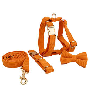 <span class=keywords><strong>Multi</strong></span> Farben Custom ized Name Logo Cord Haustier Geschirr Hund XS-XL Halsbänder und Leine Set Welpen Katze führt mit Fliege und Poop Bag - Product Image 5