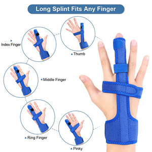 Attelle de soutien pour doigt à fixation facile avec sangles Velcro en mélange polyester-nylon, orthèse de protection - Product Image 2
