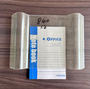 Tôle de toiture transparente en PRF avec bord bleu, panneau ondulé moulé pour applications de puits de lumière - Product Image 6