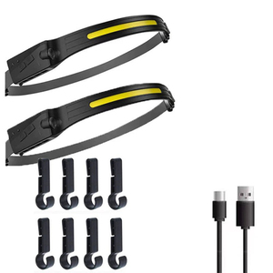 Venta al por mayor de potentes faros de emergencia impermeables de mazorca completa de inducción medio-xpe Cob Lamparas De Cabeza recargable Led faro - Product Image 6