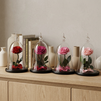Roses séchées préservées au toucher réel, Eternelle, décoration pour la Saint-Valentin, la fête des mères, Pâques, longue durée (3-5 ans), prix d'usine