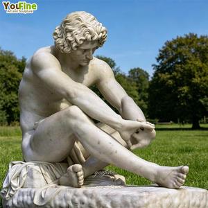 Estatua de Mármol de Tamaño Real 'Desesperación', Escultura Clásica de Figura Masculina - Product Image 1