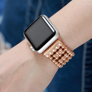 Cinque cinturini in metallo con catena di perline per iWatch 38mm 42mm chiusura per bracciale 5 maglie per cinturino in <span class=keywords><strong>acciaio</strong></span> inossidabile <span class=keywords><strong>Apple</strong></span> <span class=keywords><strong>Watch</strong></span> - Product Image 6