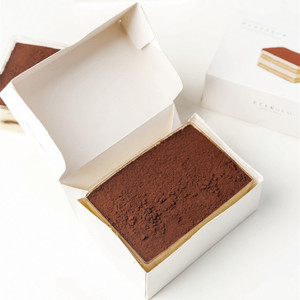 Tiramisu Container Rectangle Cake Dessert Box With Inserts PET Plastic Tray
