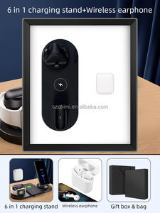 Yenilikçi ürünler 2023 serin araçlar 6 in 1 şarj standı + kulaklık iş hediye seti - Product Image 4