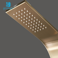 GS005 — panneau de douche élégant en acier inoxydable doré, colonne de douche nouveau style