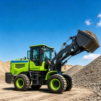 Spedizione Gratuita, Capacità di Carico 2 Tonnellate, Mini Caricatore Frontale Elettrico con Motore AC, Alimentato a Batteria con Sterzo Idraulico 4x4 per Fattoria