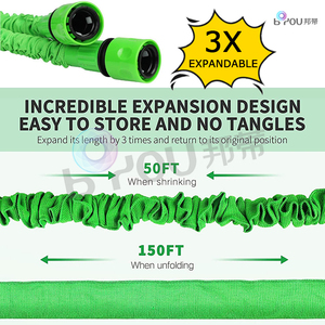 Tuyaux d'arrosage de jardin personnalisés anti-torsion, légers, extensibles 25/50/75/100 pieds, anti-abrasion, enroulables, flexibles, avec buse en polyester - Product Image 3