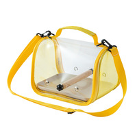 Cage de transport portable pour perroquet, pigeon, perruche, avec maille transparente et bandoulière réglable