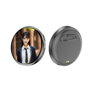 E87 Custom Photo Digital Badge With Touchscreen Display 128X128 TFT Screen USB Rechargeable <b>Smart</b> Earpick - Product Image 1