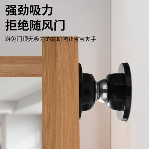 Butée de porte Weilong modèle 4.8, magnétique, à poser au sol, en silicone, anti-collision, pour la maison et le bureau - Product Image 5