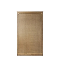 Vitrine antique en chêne massif Meubles d'intérieur rustiques classiques pour la maison Bar Salon Villa Salle à manger Bureau à domicile Verre avant