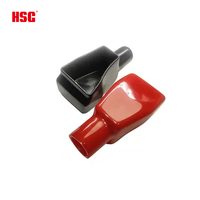Terminales de Batería Rojos y Negros, Cubiertas de PVC para Terminales de Coche, Fundas Protectoras para Terminales de Batería