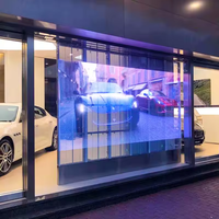 Film LED 3D holographique transparent flexible écran LED publicitaire adhésif en verre écran LED super mince pour fenêtre en verre