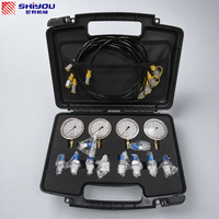 Herramienta de Diagnóstico Hidráulico para Excavadoras SHIYOU, Kit de Prueba de Presión Hidráulica con 4 Manómetros para Piezas de Maquinaria de Construcción