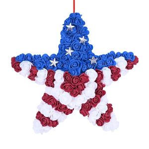 Prix usine jour de l'indépendance américaine porte décorations suspendues <span class=keywords><strong>rouge</strong></span> <span class=keywords><strong>bleu</strong></span> <span class=keywords><strong>blanc</strong></span> vigne guirlande Festival fête guirlande - Product Image 1