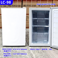 Mini-réfrigérateur compact de table 36/46/56/76/86 litres, minibar portable à refroidissement direct en acier inoxydable pour hôtel