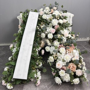 LISSE "Forêt" Mariage Arrangement Artificiel Décoration Événement Fleur Rangée Blanc Vert Décoration De Mariage Table - Product Image 4