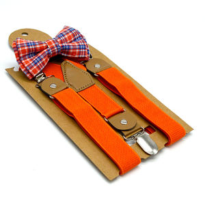 Venta caliente Niños Moda Color sólido 3 Clips Suspender and Bow Tie Set con buen precio - Product Image 6