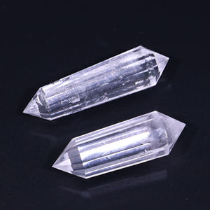 Torre de Cuarzo Transparente Natural de Doble Punta, Varita de Cristal para Sanación Reiki, Equilibrio de Chakras, Decoración del Hogar, Venta al por Mayor - Product Image 1