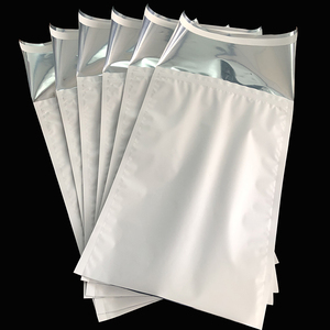 Sac <span class=keywords><strong>isotherme</strong></span> en aluminium avec fermeture éclair, <span class=keywords><strong>pochette</strong></span> PE anti-gel intégrée, bande de déchirement, soudure 3 côtés, sac de chaîne du froid pour aliments surgelés - Product Image 1