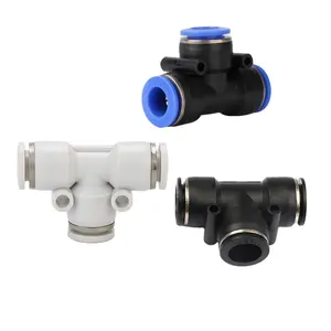 Raccordi per Tubi Pneumatici Serie PE e PUT, Connettore a <span class=keywords><strong>T</strong></span> a 3 Vie in Plastica per Tubi PE - Product Image 2