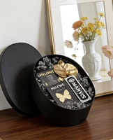 Boîte cadeau elliptique en papier kraft pour emballage de confiseries - Boîte à souvenirs de mariage, boîte vide pour savon artisanal aux raisins de saison
