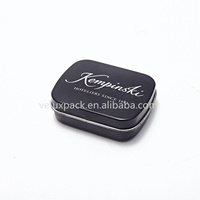 Petite mini boîte d'emballage en métal de qualité alimentaire vide et bon marché portable pour capsules de bonbons Boîtes personnalisées en forme de menthe avec charnière