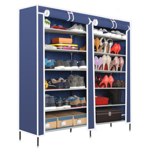 Meerlaags Stoffen Schoenenrek Zuinig Ruimtebesparend Metalen Kast Voor Huishoudelijke Slaapzalen Gebruik Stofdichte Staande Type Opslag - Product Image 5