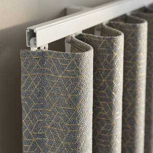 Rideaux en tissu sur mesure de style moderne, plis en S, plis ondulés, pour villa, résidence privée, projet de rénovation de maison - Product Image 2