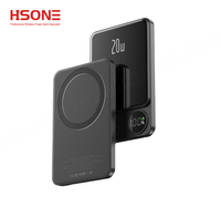 Envío DDP, Batería Externa Magnética Inalámbrica de Alta Calidad, 12V 1.5A, Li-Polímero, 20W, Carga Rápida, 5000mah, Delgada y Mini, Directo de Fábrica