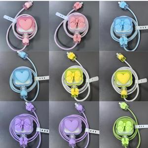 Populaire Bow Heart Ins Style 18W/20W EU US TPU <span class=keywords><strong>Chargeur</strong></span> Cas Câble Cordon Enrouleur Protecteur - Product Image 3