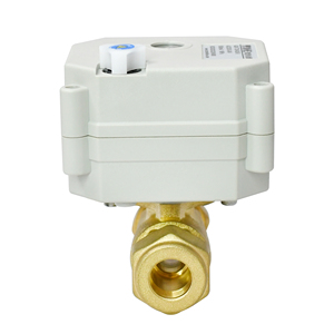 IP67 CE CR201 2-draads DC12V/24V 2-weg DN15 DN20 BSP elektrische kogelkraan motorbesturing messing behuizing kogelkraan - Product Image 2