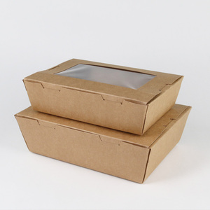 Caja de Almuerzo Portátil de Papel Kraft Biodegradable, Ecológica, Impermeable, con Logotipo Personalizable, para Llevar <span class=keywords><strong>Ensaladas</strong></span> - Product Image 3