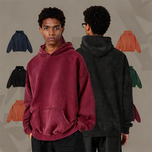 Sudadera con Capucha Retro Vintage de Otoño Invierno, Lavada, 100% Algodón Transpirable, Sudadera con Capucha <span class=keywords><strong>para</strong></span> Hombre, <span class=keywords><strong>para</strong></span> <span class=keywords><strong>Adolescentes</strong></span> - Product Image 1