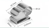Clips de fixation de câbles pour panneaux solaires photovoltaïques en acier inoxydable SUS304, clips de bordure à double canal pour la gestion des câbles