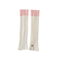 Guêtres de haute qualité pour femmes et filles, chaudes et épaisses, tricotées, à motif color block, style chaussettes tombantes pour l'automne