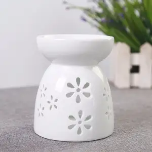 Keramik Modern kustom Logo mewah pasang dalam minyak esensial keramik lilin meleleh pemanas
