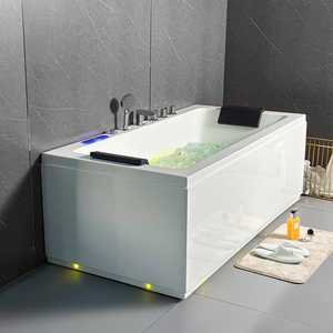 Großhandel weiße Bäder led acryl whirlpool Whirlpool Whirlpool Whirlpools Badband Bäder Massage moderne badewanne Spa Indoor mit Dusche