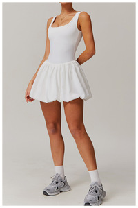 Baju monyet tenis Mini wanita, gaun olahraga Golf berlipat atletik dengan celana pendek bawaan Sundress kasual musim panas - Product Image 6