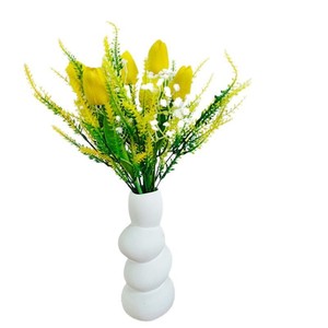Artificial Tulip And Lavender Bouquet 34cm Yellow High Simulation Home Decor Spring <b>Wedding</b> <b>Props</b> - Product Image 5