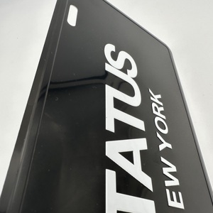 Placa <span class=keywords><strong>de</strong></span> matrícula <span class=keywords><strong>de</strong></span> aluminio en relieve con logotipo 3D personalizado barato EE. UU. Tamaño europeo todos disponibles - Product Image 4
