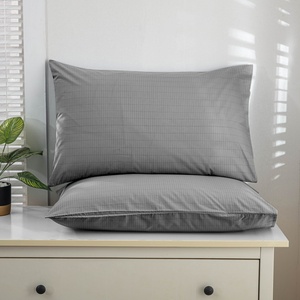 Funda de Almohada Rectangular Gris Antiestática de Algodón con Fibra de Plata Conductora, Tejida y Bordada, Ecológica para Hospital - Product Image 1