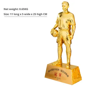 MVP Kidsren trofeo in resina da calcio placcato in oro eccezionale medaglia di riconoscimento del giocatore per centrocampista in avanti e marcatore difensore - Product Image 6