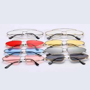 Lunettes de soleil rétro punk pour hommes, logo personnalisé, 2025, lunettes de soleil triangulaires en métal UV400 pour femmes - Product Image 3