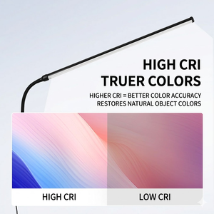 Lámpara <span class=keywords><strong>de</strong></span> Escritorio LED <span class=keywords><strong>de</strong></span> Espectro Completo, Moderna y Sencilla, con Protección Ocular, Luz <span class=keywords><strong>de</strong></span> Lectura con Clip, Cuello <span class=keywords><strong>de</strong></span> Cisne Flexible, para Oficina, Estudio, Arquitectura - Product Image 3